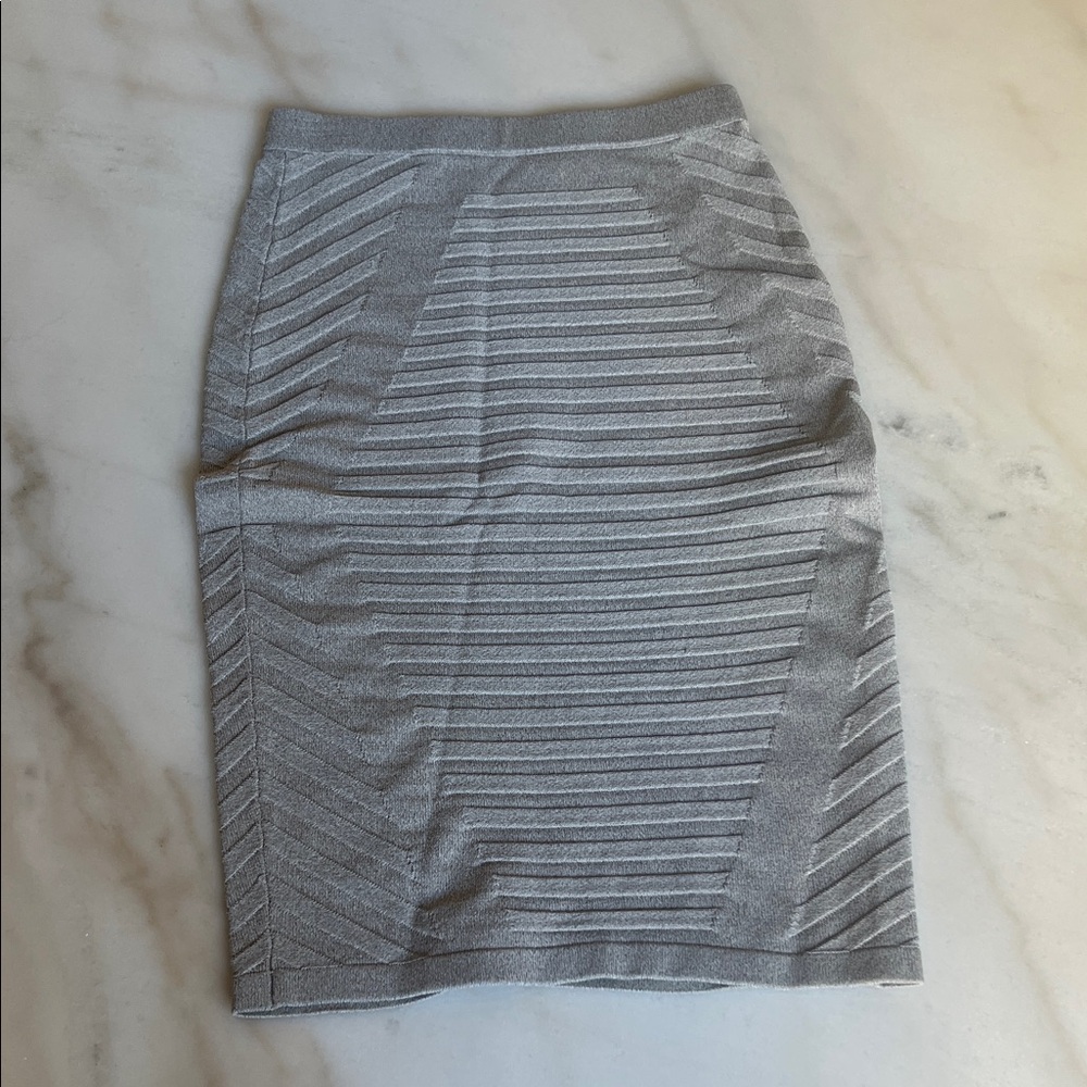 Jonathan Simkhai Textured Gray body con Pencil Skirt